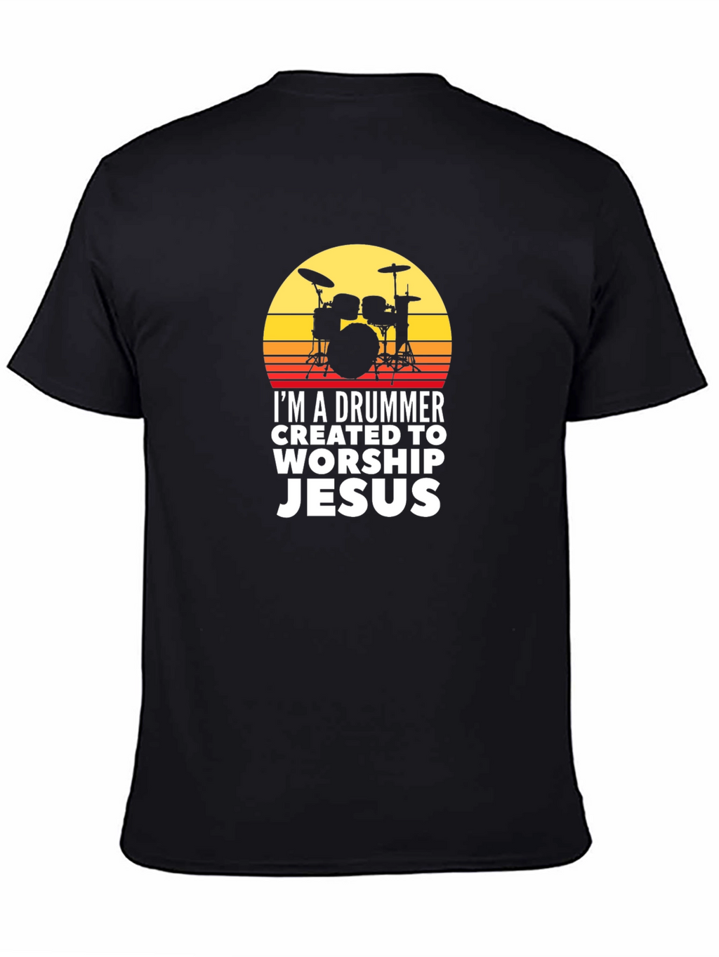 Drummer Worship Jesus T-Shirt - Christian Music Tee