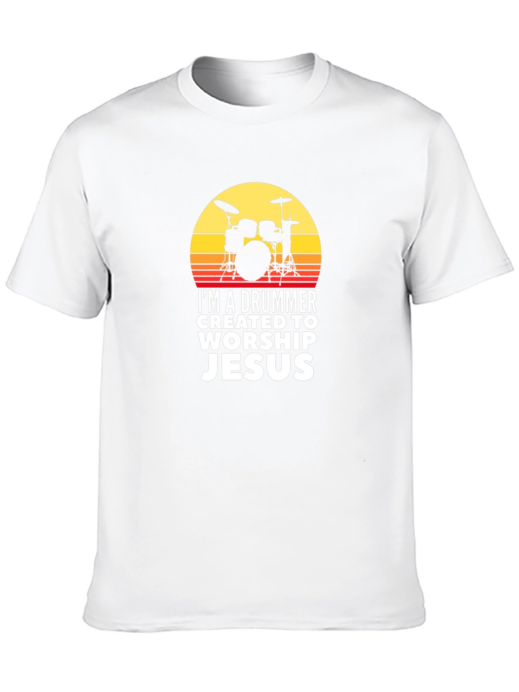 Drummer Worship Jesus T-Shirt - Christian Music Tee