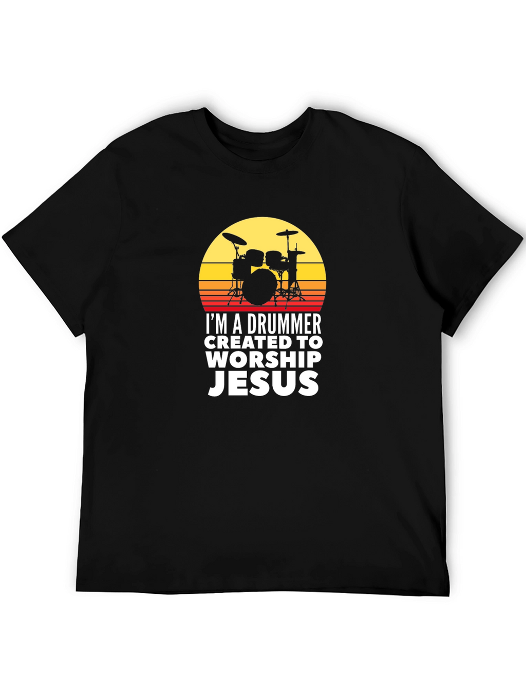 Drummer Worship Jesus T-Shirt - Christian Music Tee