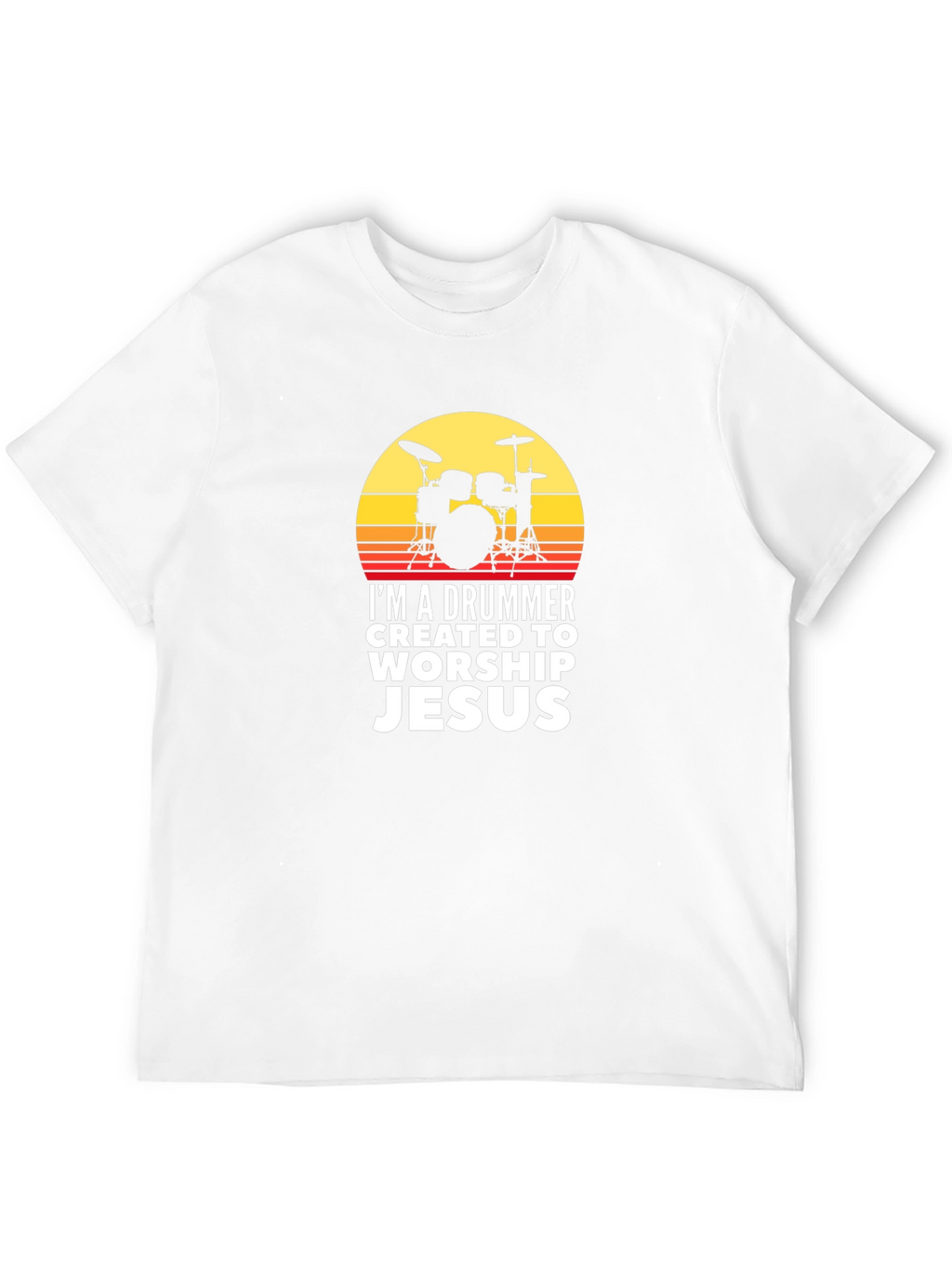 Drummer Worship Jesus T-Shirt - Christian Music Tee