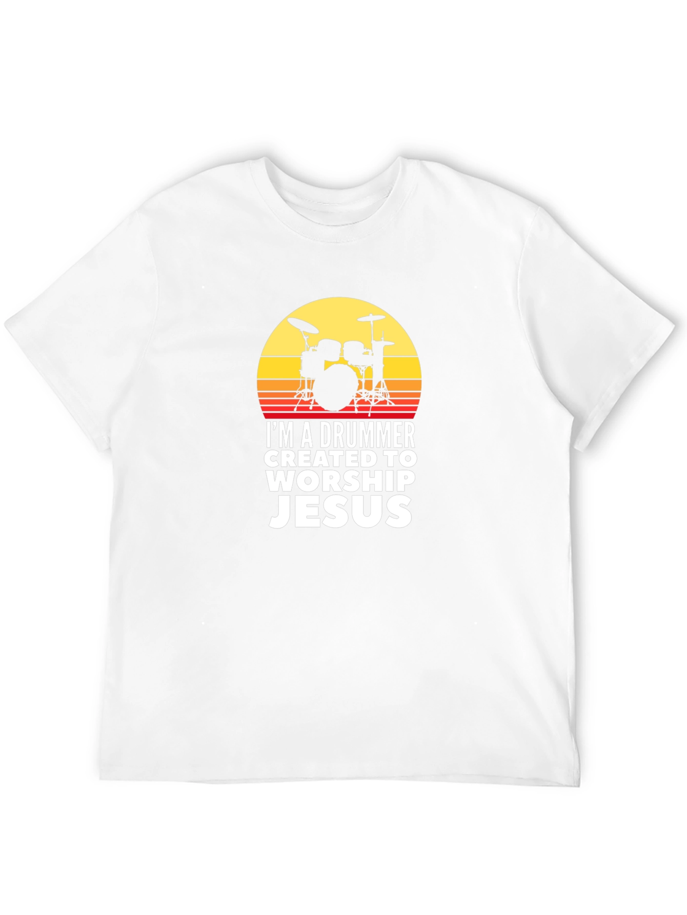 Drummer Worship Jesus T-Shirt - Christian Music Tee