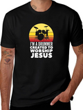 Drummer Worship Jesus T-Shirt - Christian Music Tee