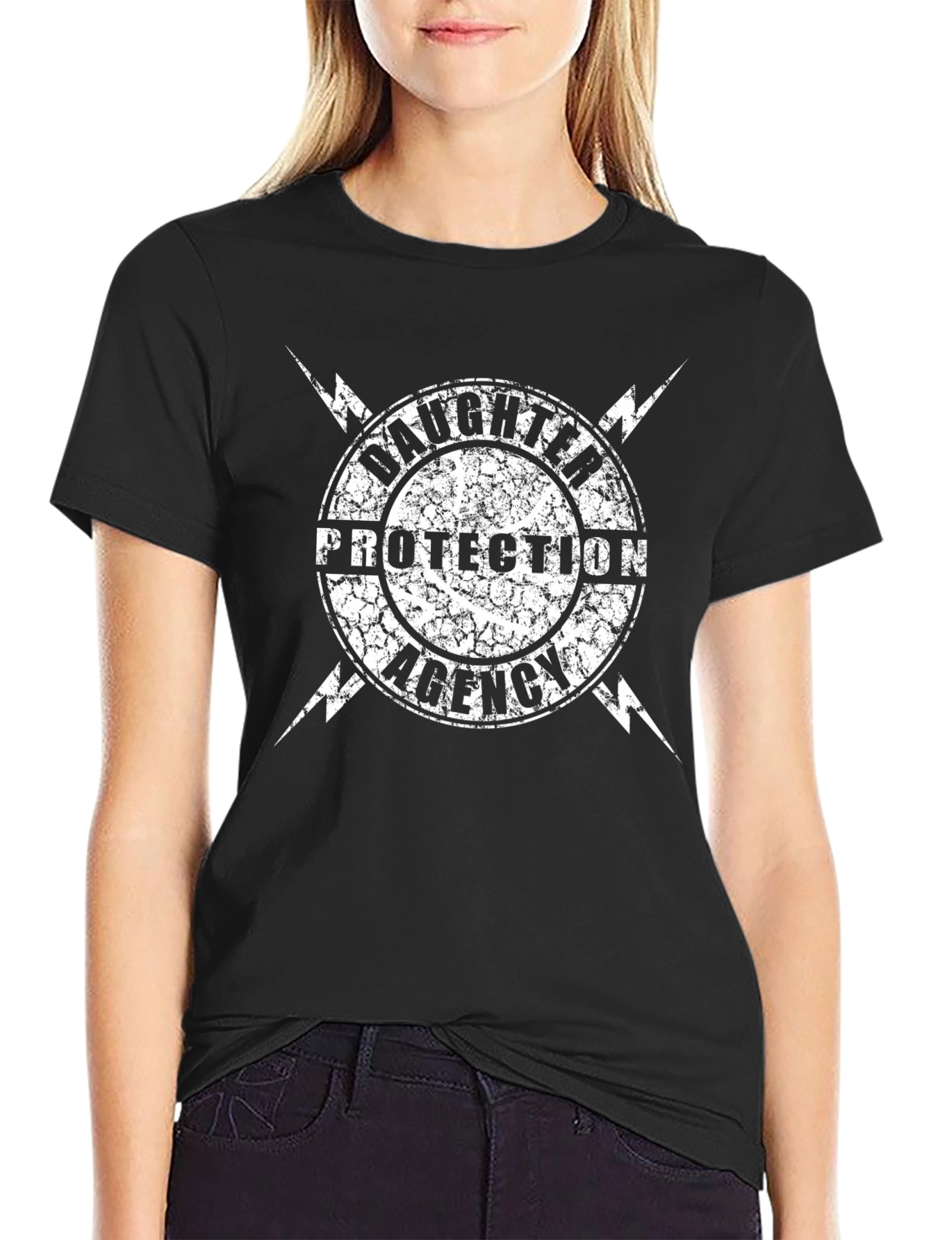 Daughter Protection Agency Black Graphic Tee