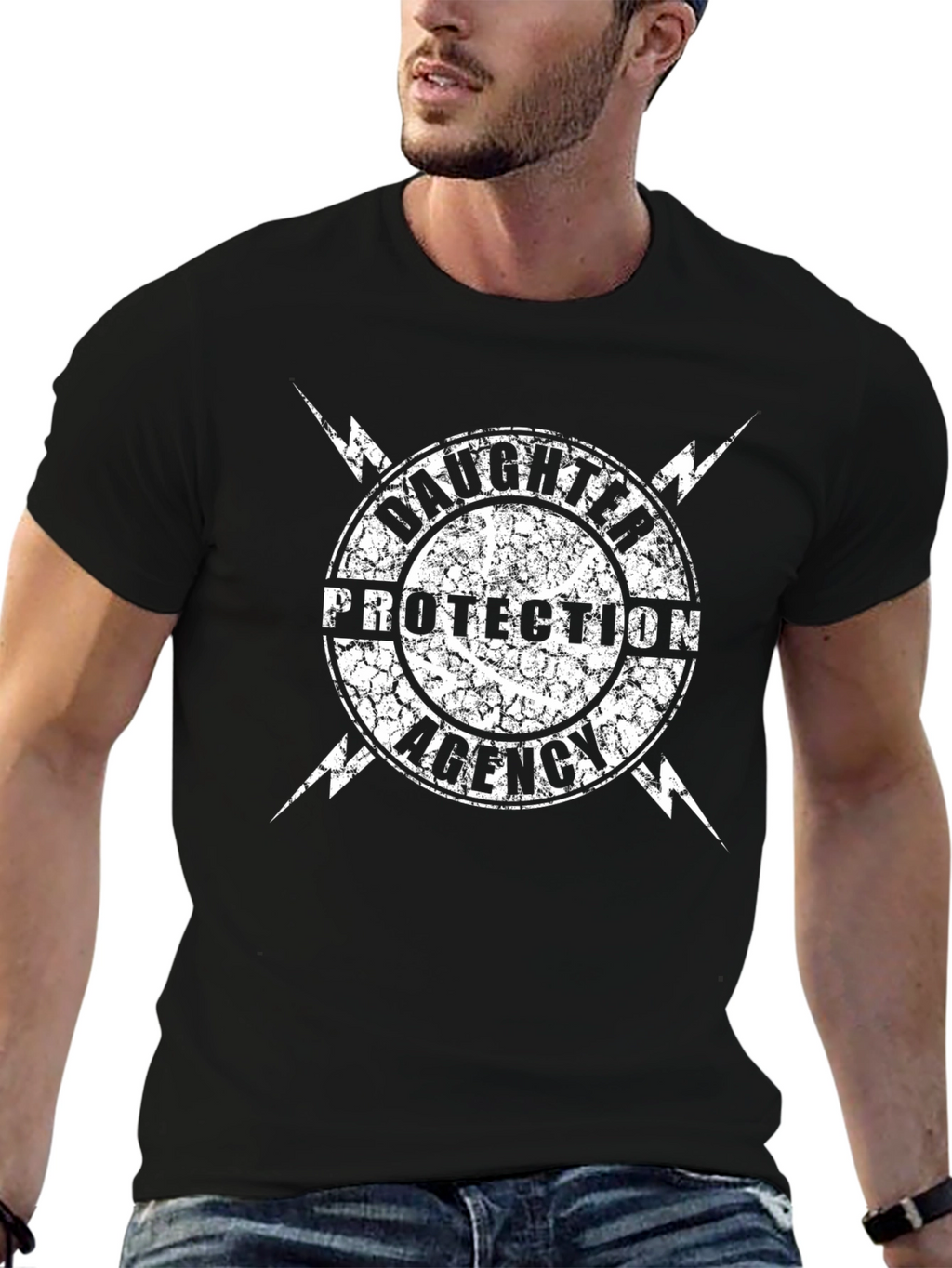 Daughter Protection Agency Black Graphic Tee