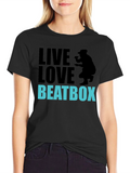Live Love Beatbox Graphic Tee - Cool Beatboxer Design