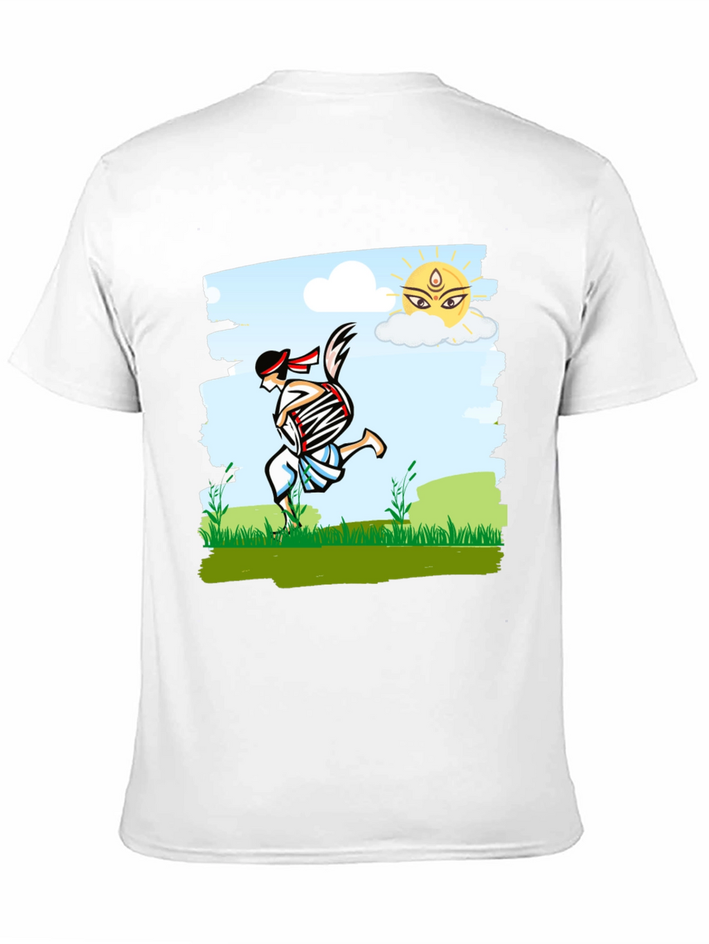 Bengali Drummer T-Shirt - Festive Indian Art Design