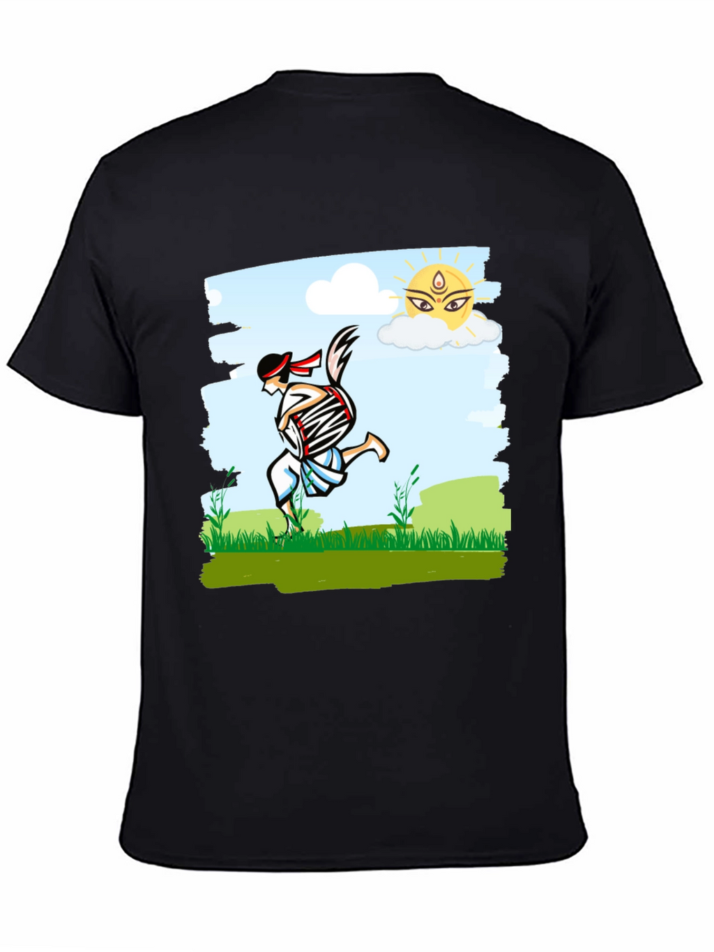 Bengali Drummer T-Shirt - Festive Indian Art Design