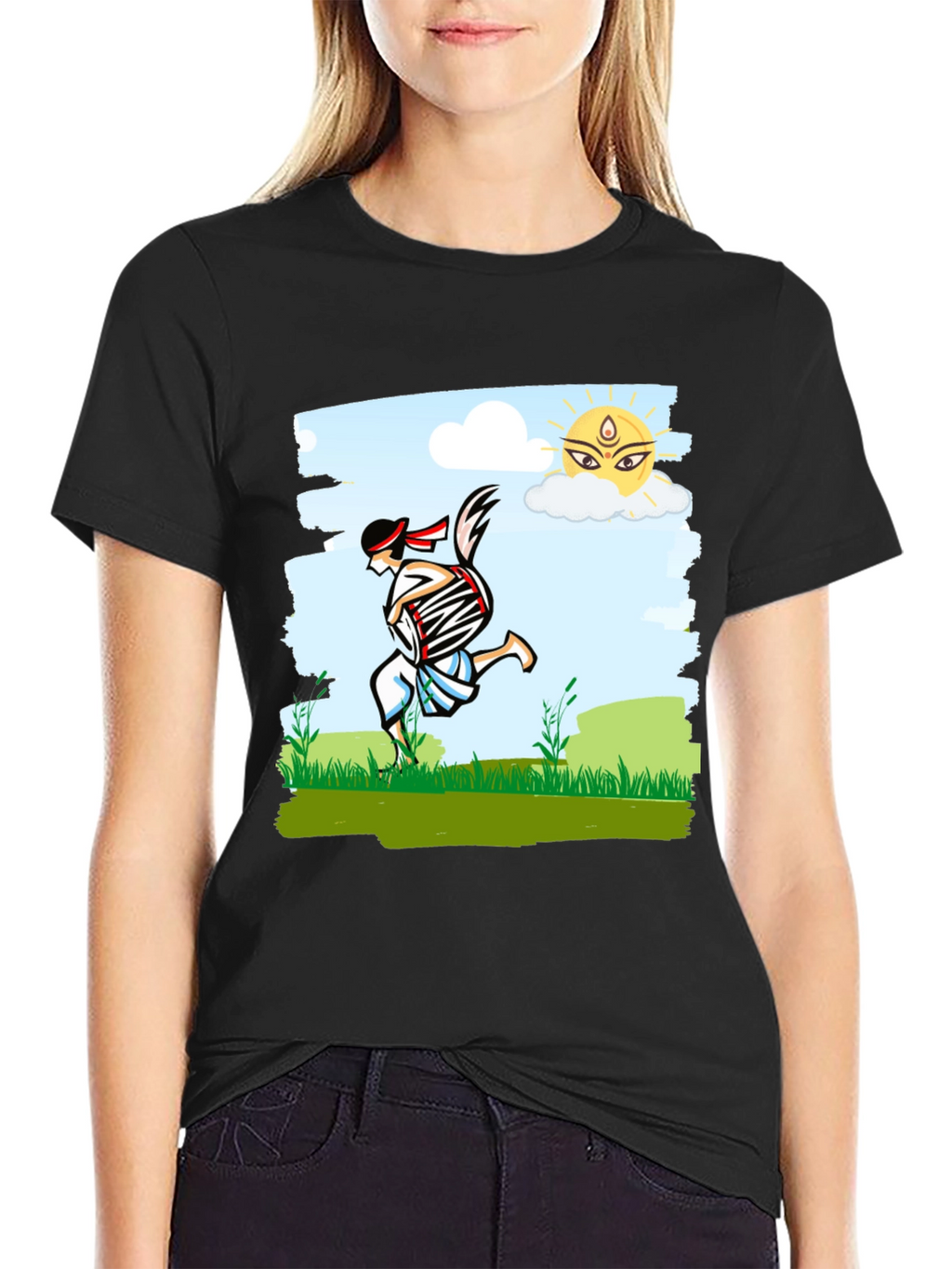 Bengali Drummer T-Shirt - Festive Indian Art Design