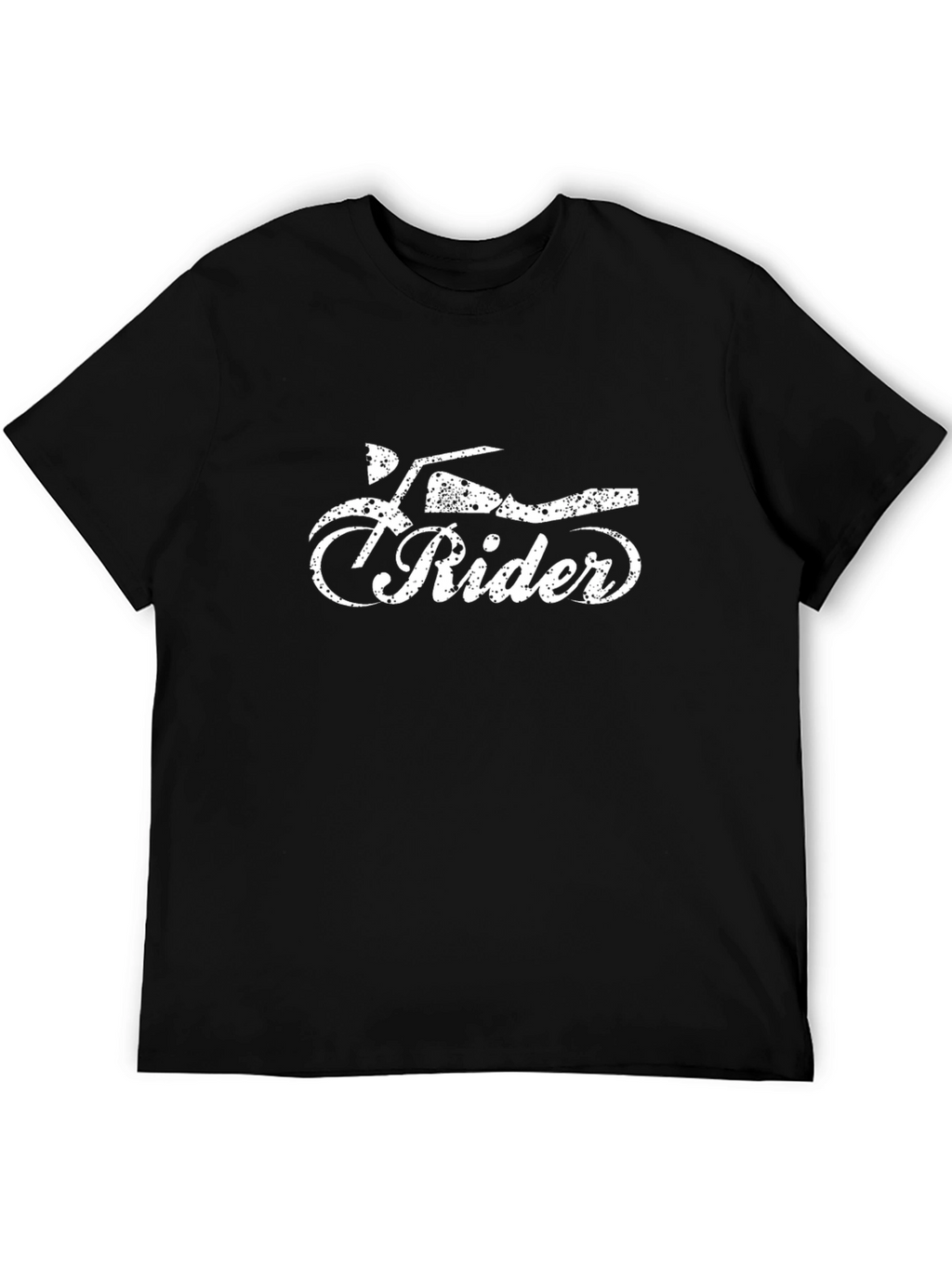 Motorcycle Rider Graphic T-Shirt - Black