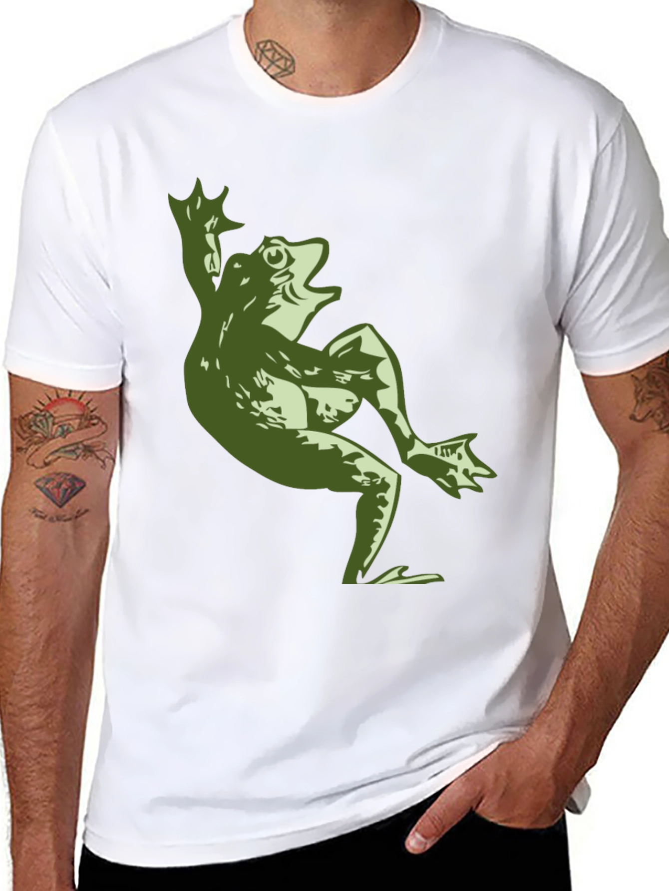 Cool Frog Graphic Black T-Shirt
