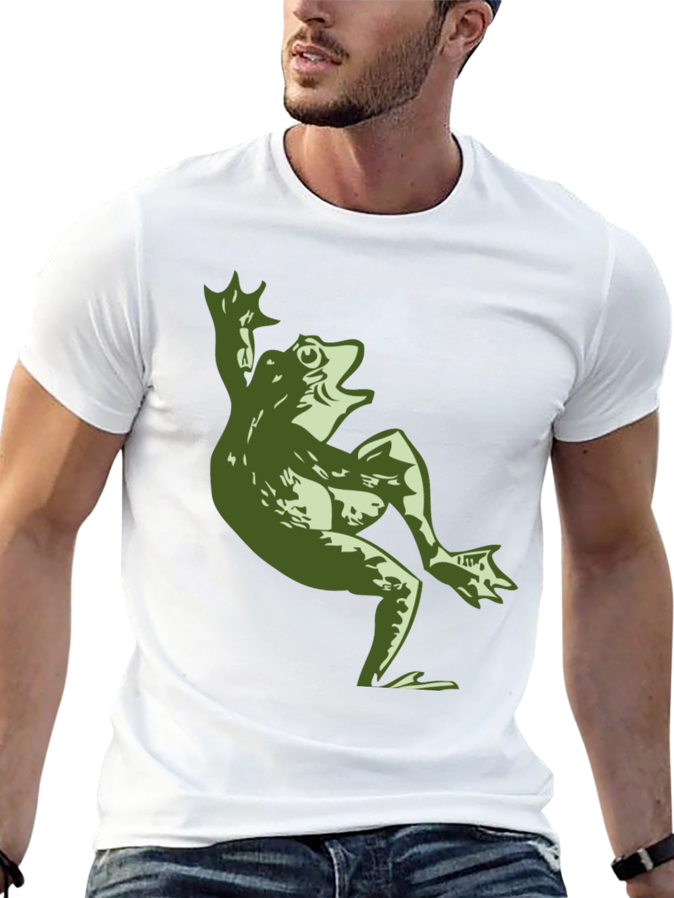 Cool Frog Graphic Black T-Shirt