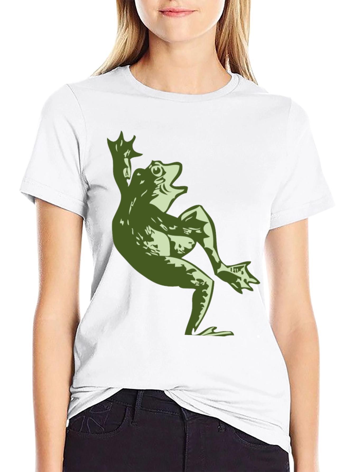 Cool Frog Graphic Black T-Shirt