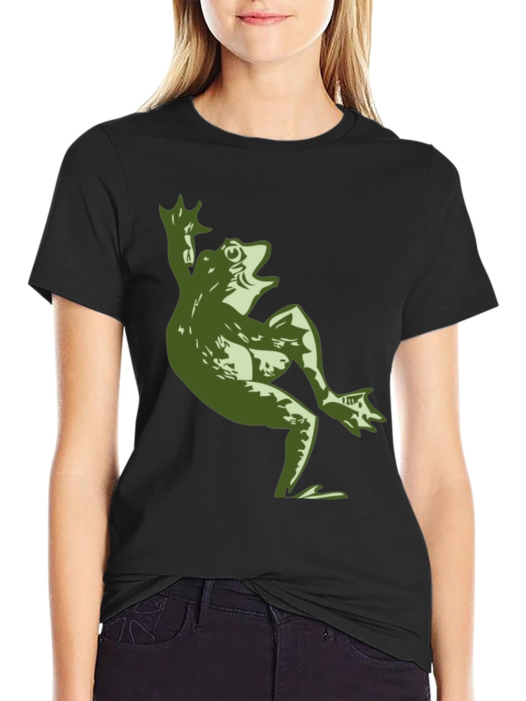 Cool Frog Graphic Black T-Shirt