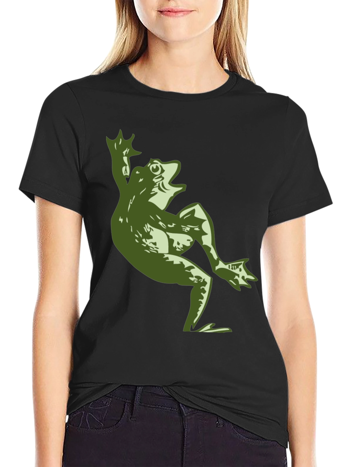 Cool Frog Graphic Black T-Shirt