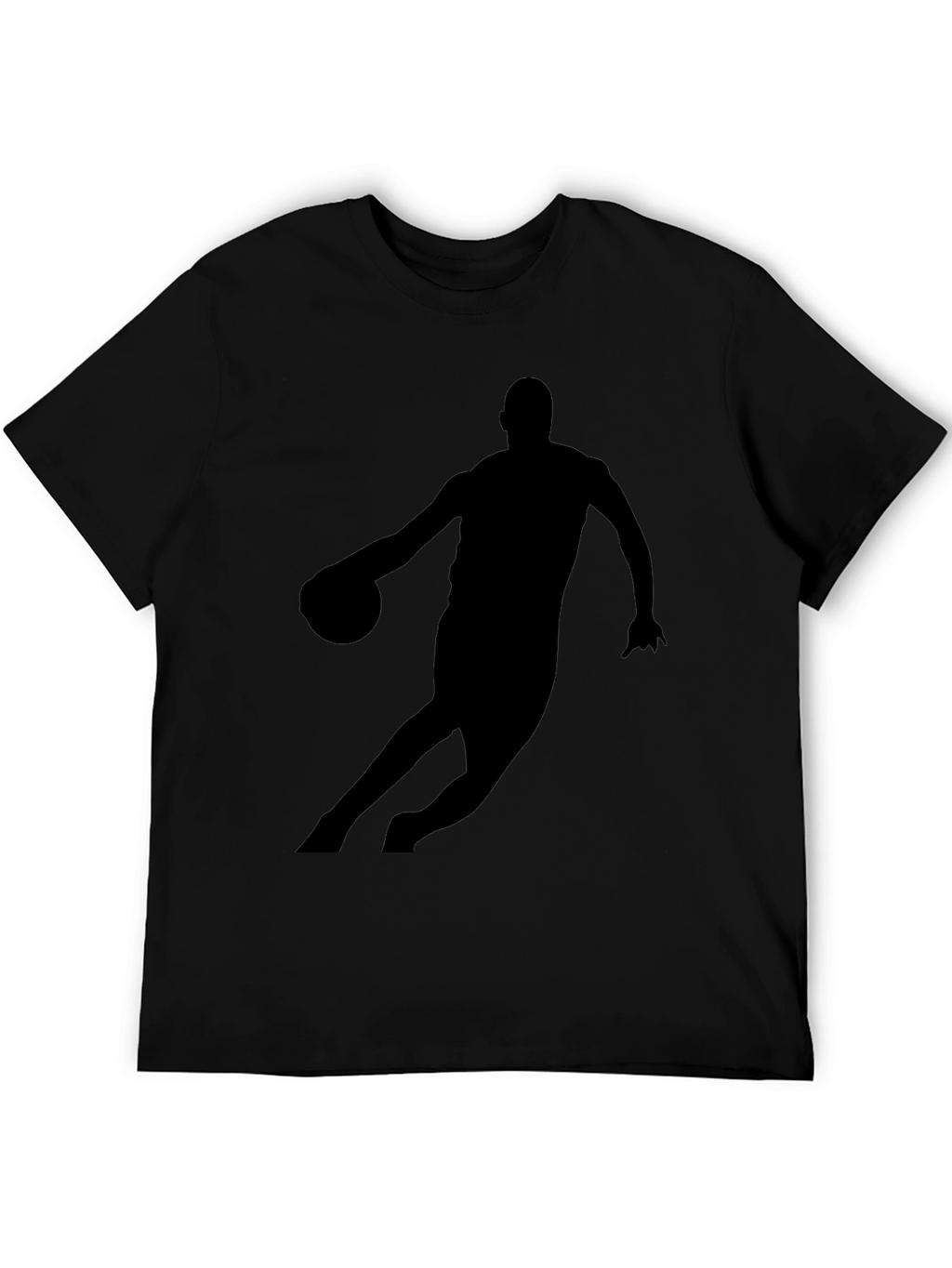 Basketball Player Silhouette Black Graphic T-Shirt