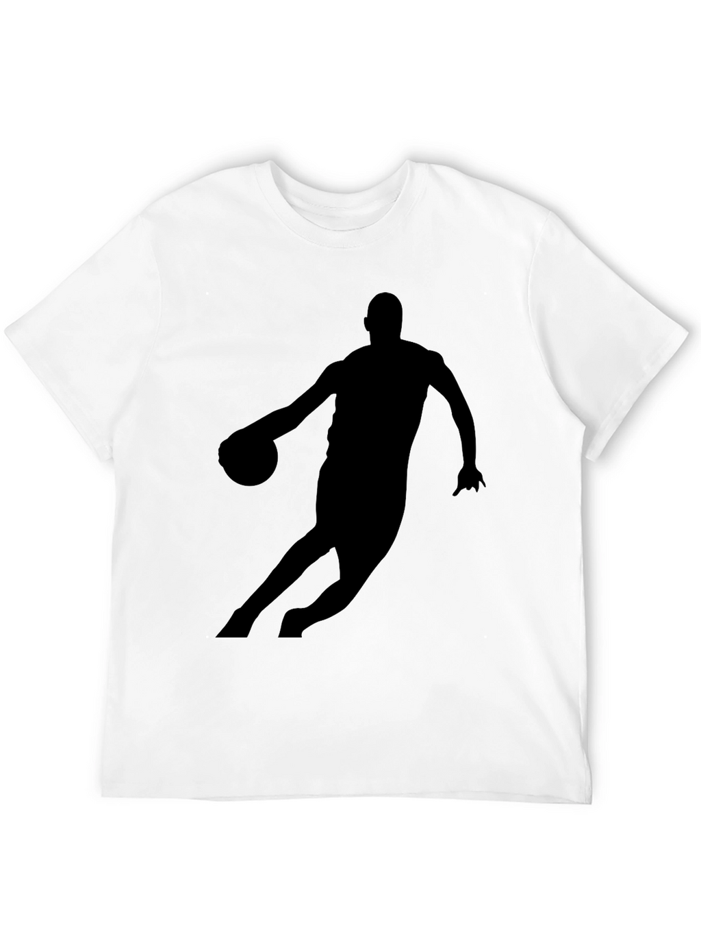 Basketball Player Silhouette Black Graphic T-Shirt