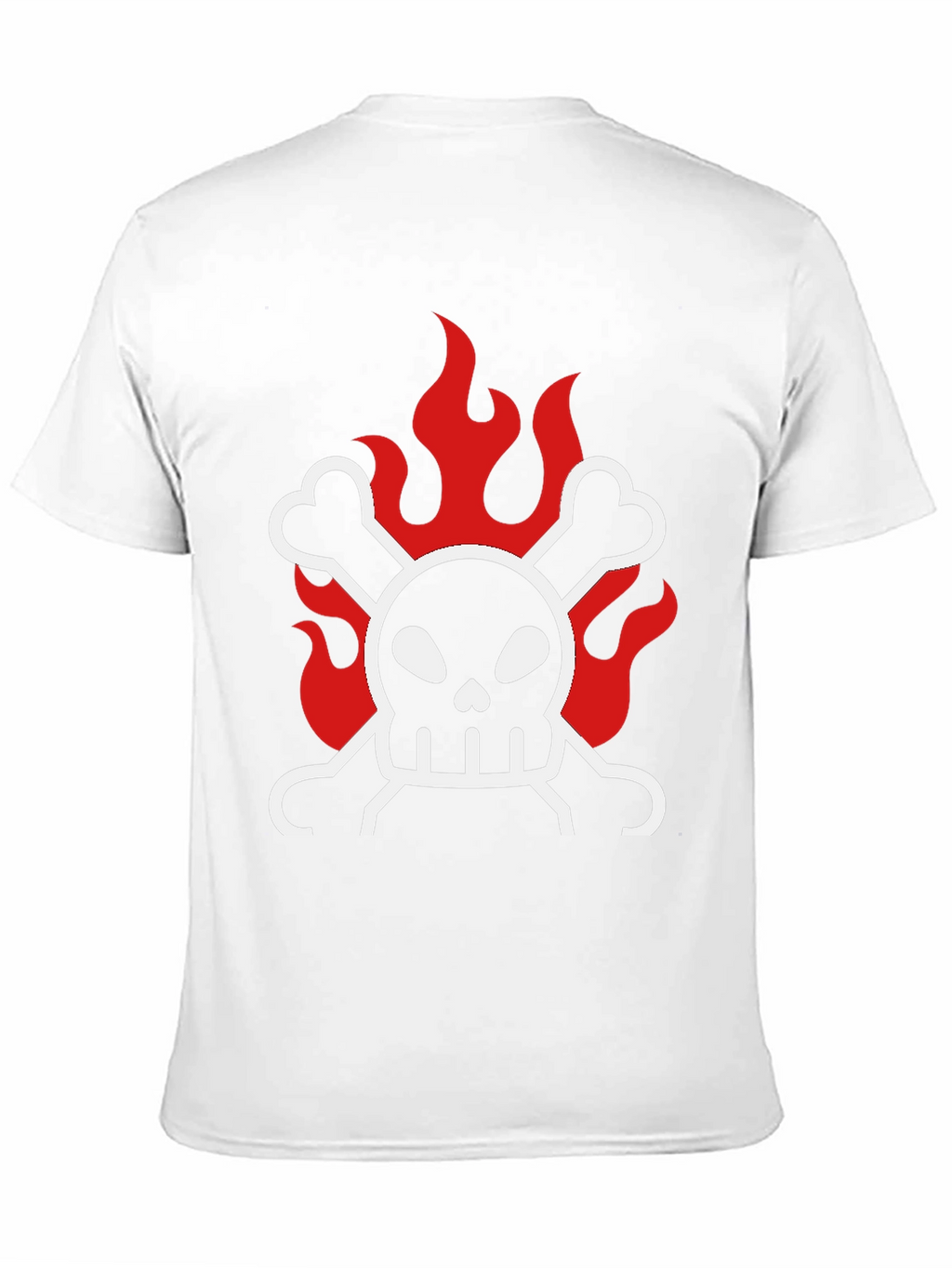 Skull & Crossbones on Fire Graphic T-Shirt