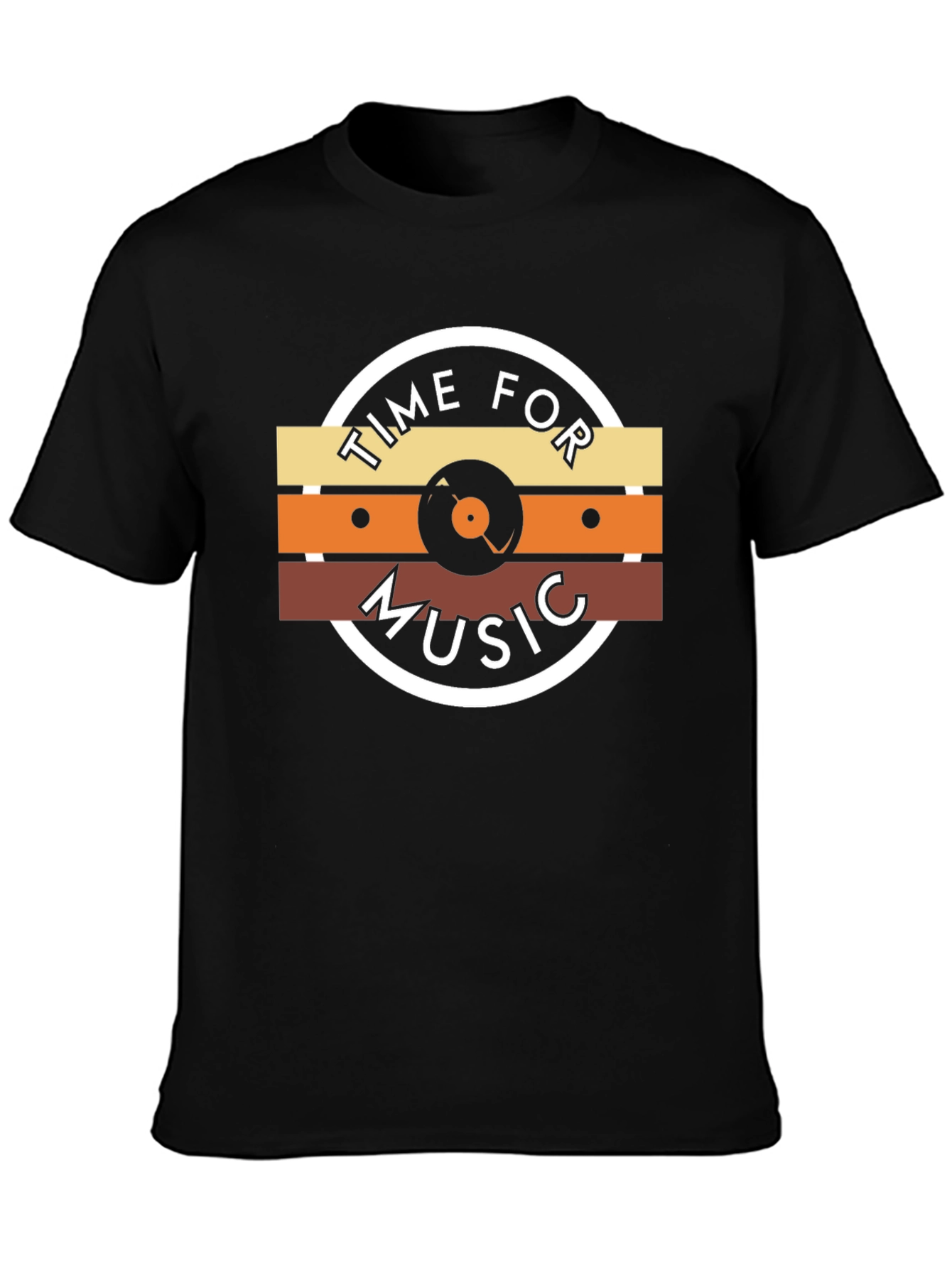 Time for Music Graphic Tee - Retro Vinyl Design