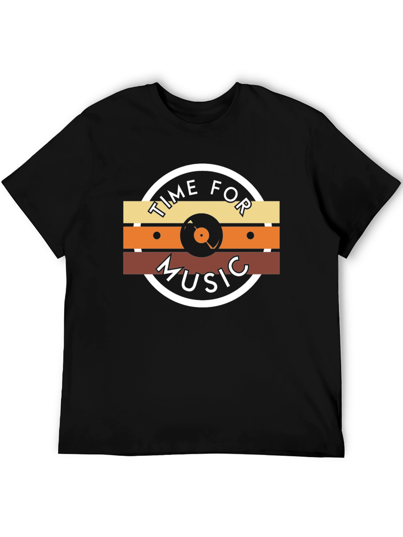Time for Music Graphic Tee - Retro Vinyl Design