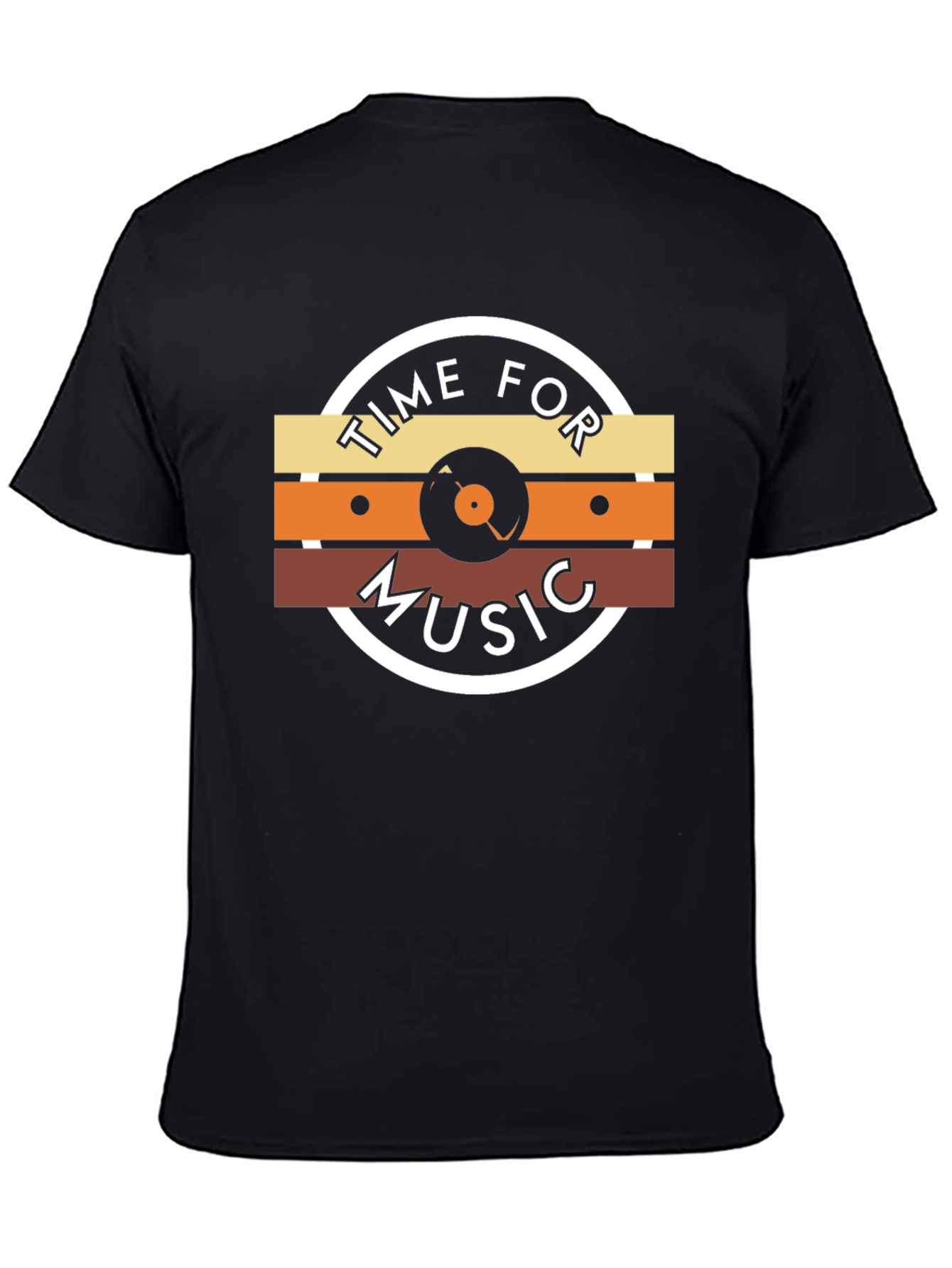 Time for Music Graphic Tee - Retro Vinyl Design