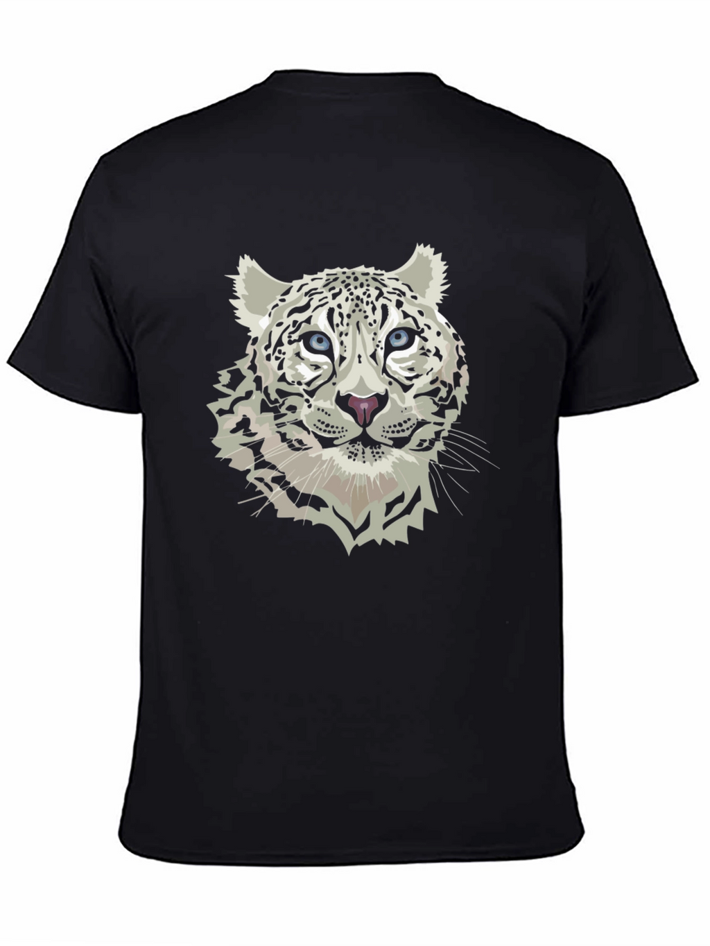 Snow Leopard Graphic Tee - Black T-Shirt