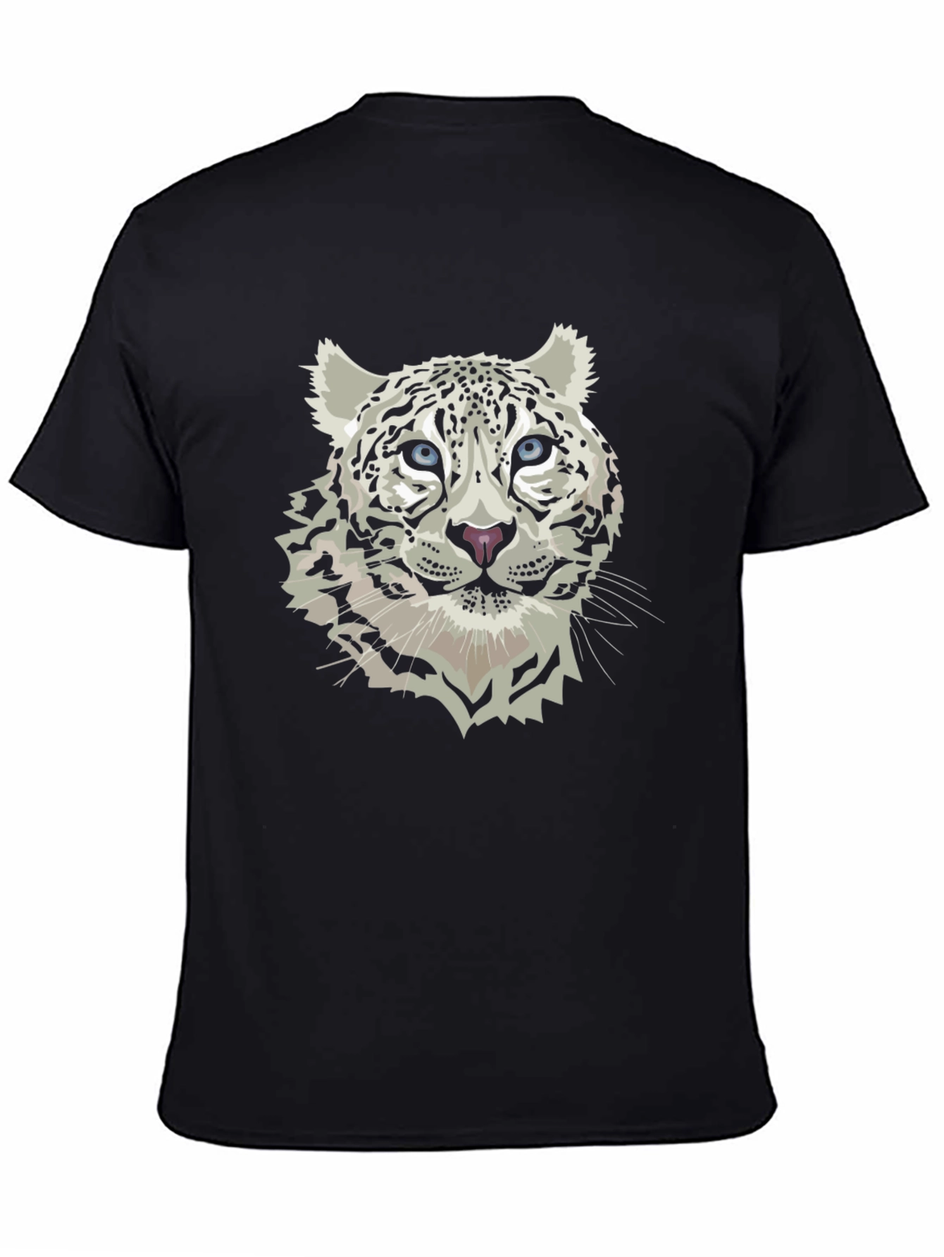Snow Leopard Graphic Tee - Black T-Shirt
