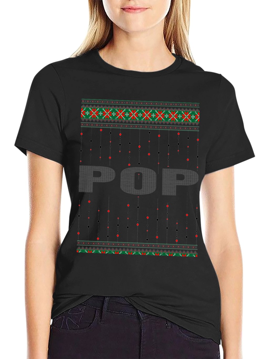 Ugly Christmas Sweater Style POP T-Shirt