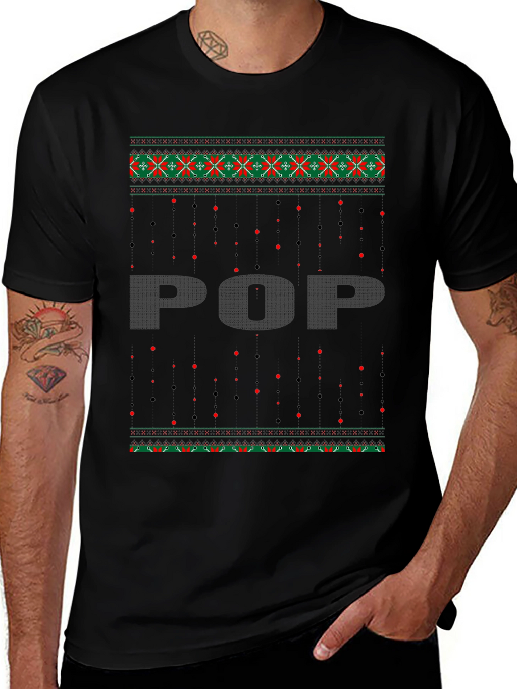 Ugly Christmas Sweater Style POP T-Shirt