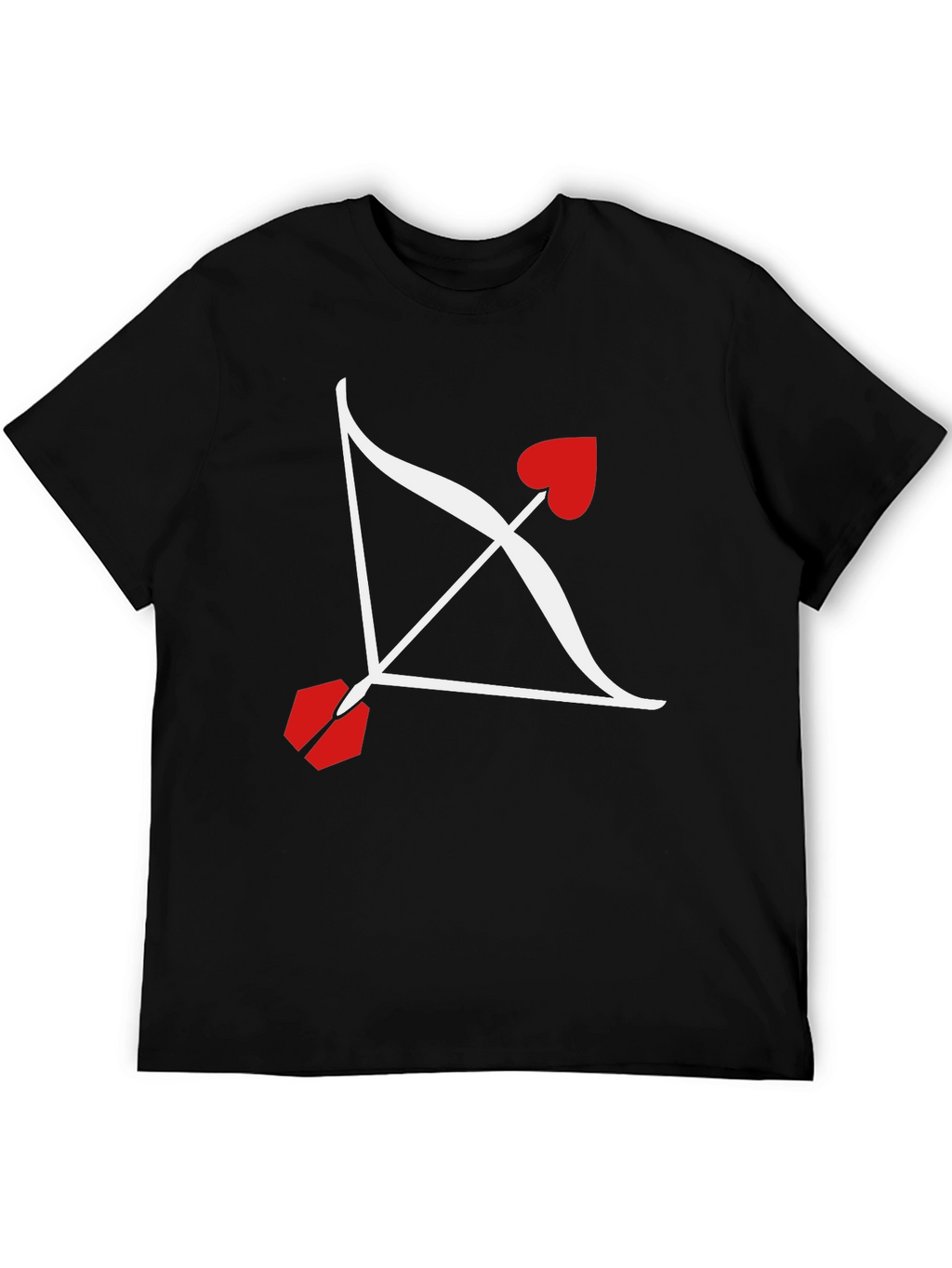 Cupids Arrow Graphic Tee - Valentines Day Black Shirt