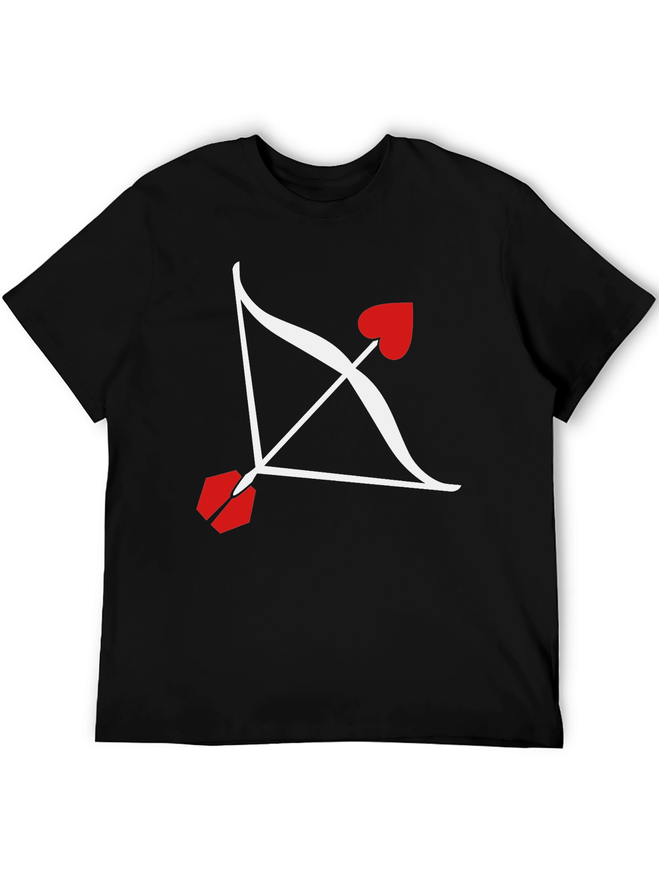 Cupids Arrow Graphic Tee - Valentines Day Black Shirt