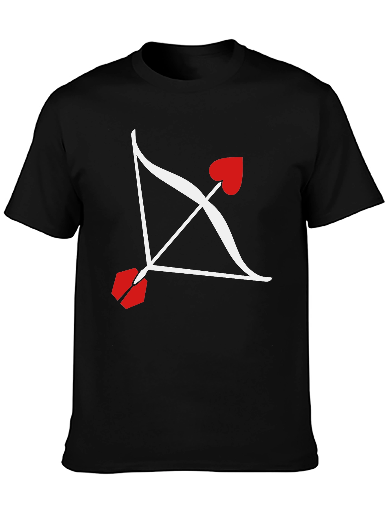 Cupids Arrow Graphic Tee - Valentines Day Black Shirt