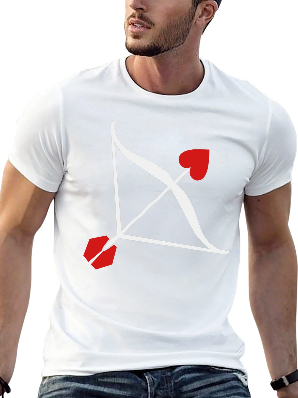 Cupids Arrow Graphic Tee - Valentines Day Black Shirt