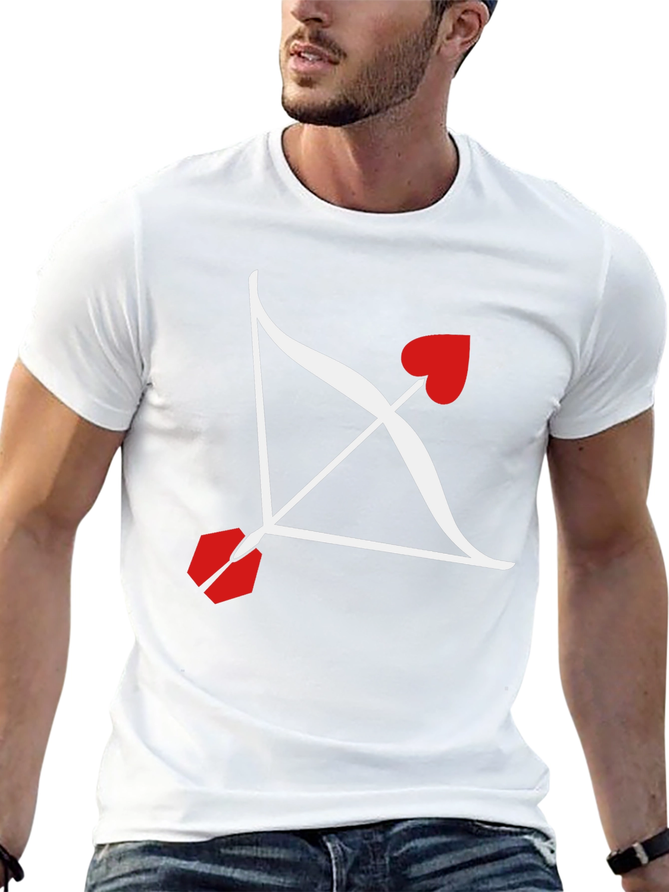 Cupids Arrow Graphic Tee - Valentines Day Black Shirt