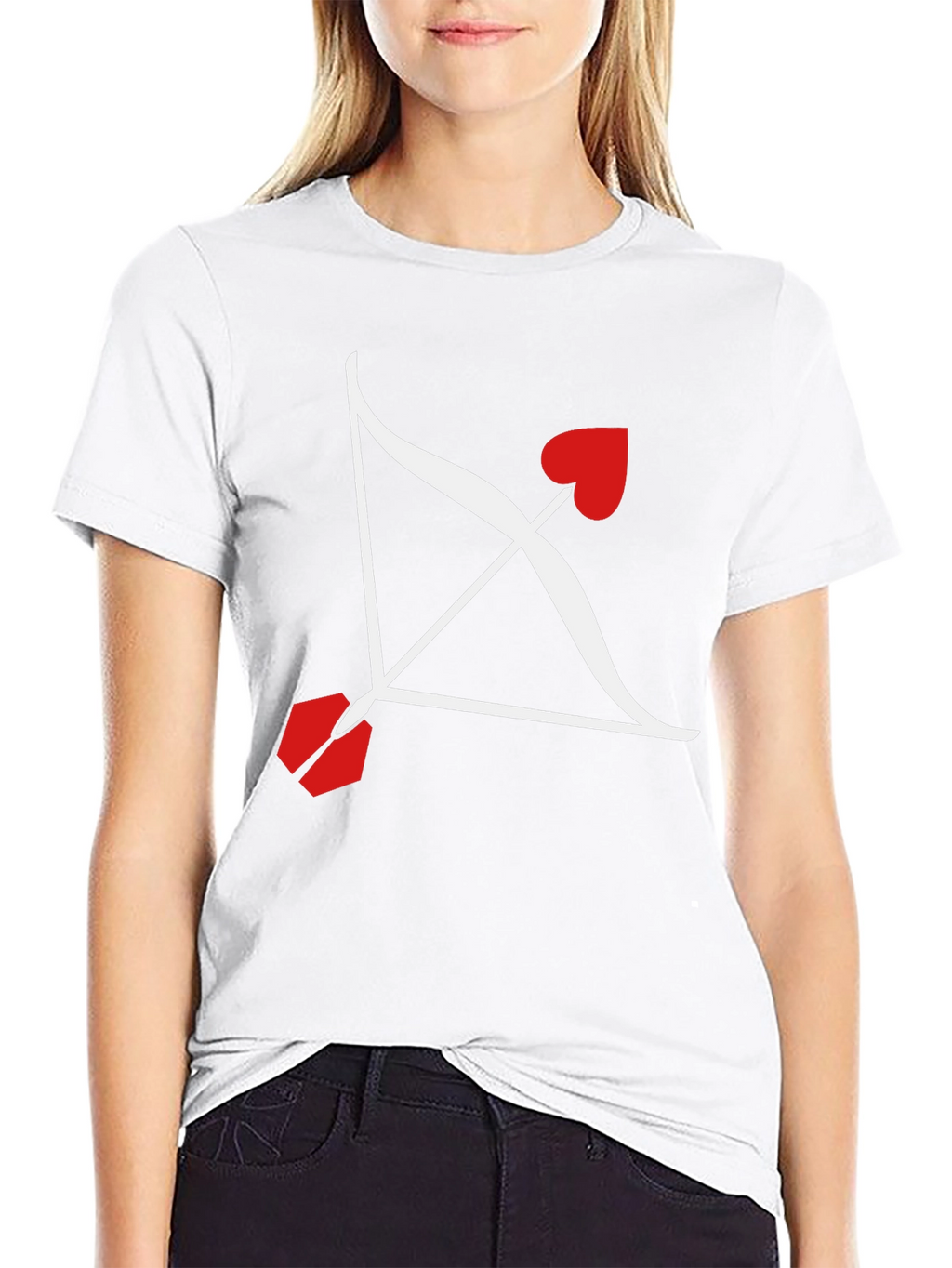 Cupids Arrow Graphic Tee - Valentines Day Black Shirt