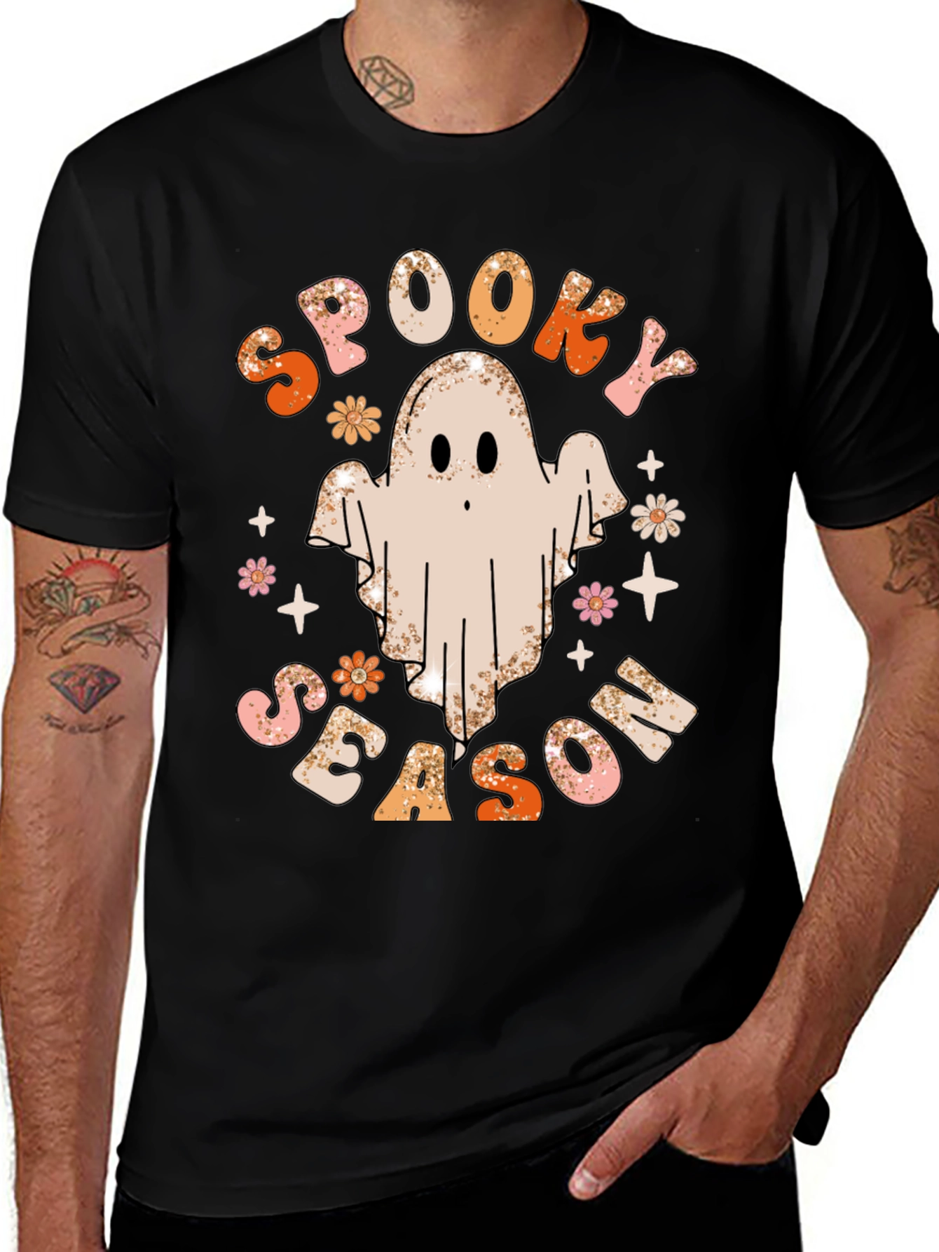 Spooky Season Ghost Graphic Tee Halloween