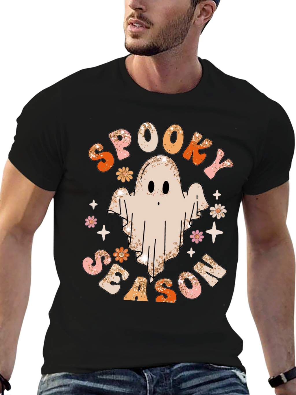 Spooky Season Ghost Graphic Tee Halloween