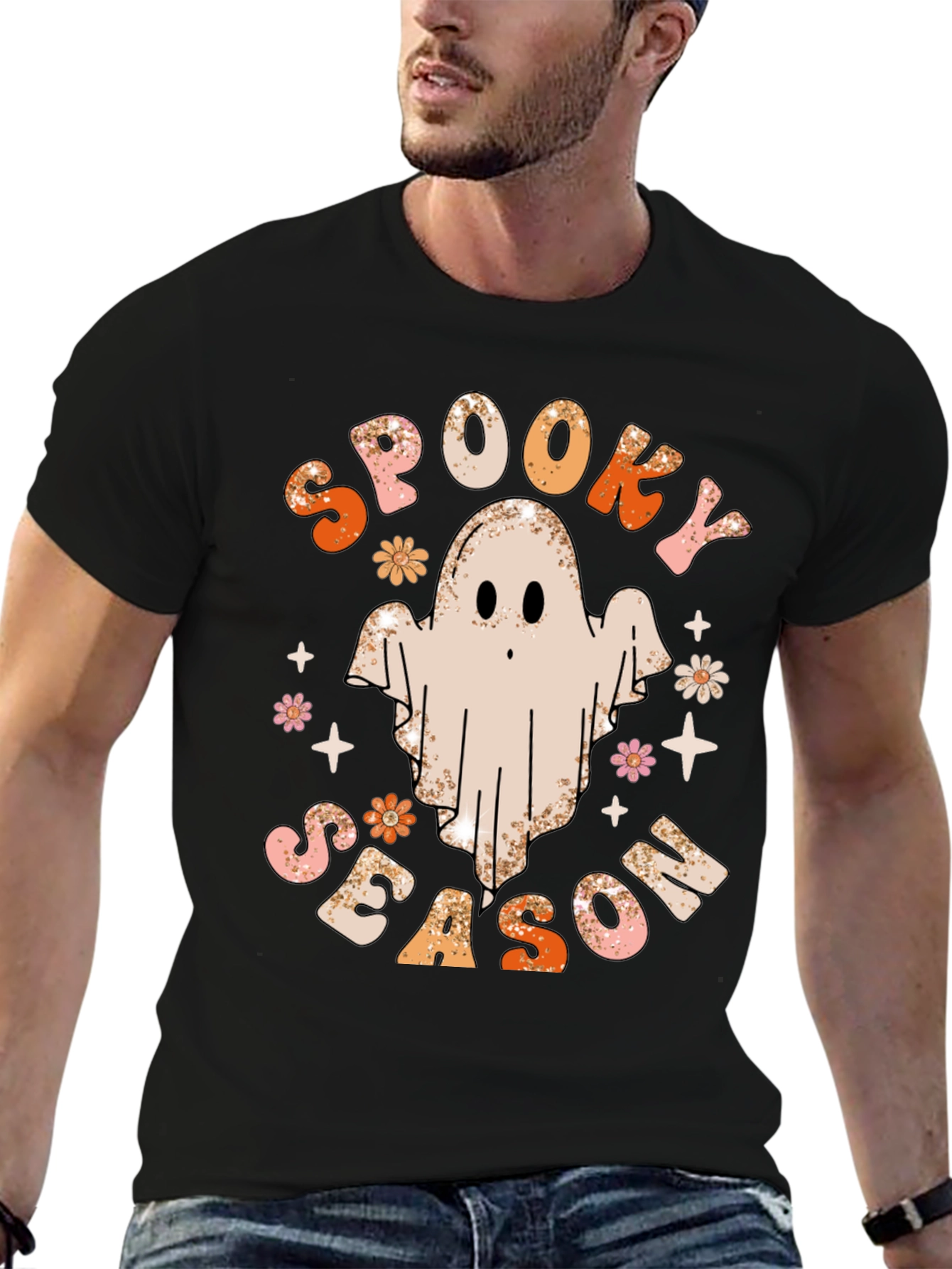 Spooky Season Ghost Graphic Tee Halloween