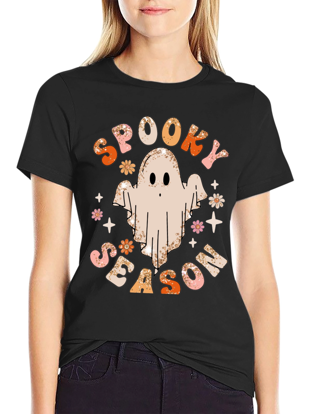 Spooky Season Ghost Graphic Tee Halloween