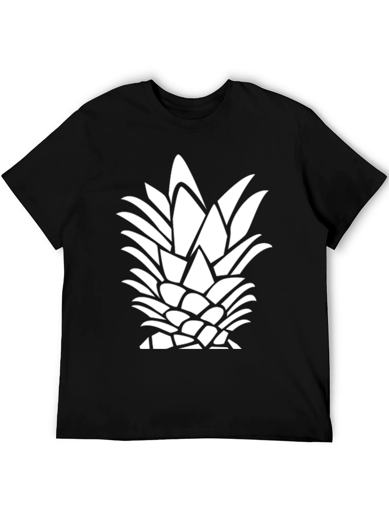 Pineapple Graphic Tee - Black Casual T-Shirt
