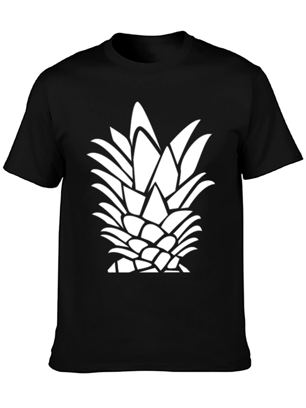 Pineapple Graphic Tee - Black Casual T-Shirt