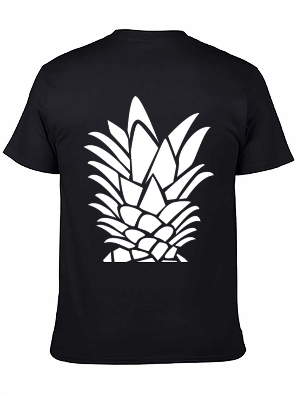 Pineapple Graphic Tee - Black Casual T-Shirt