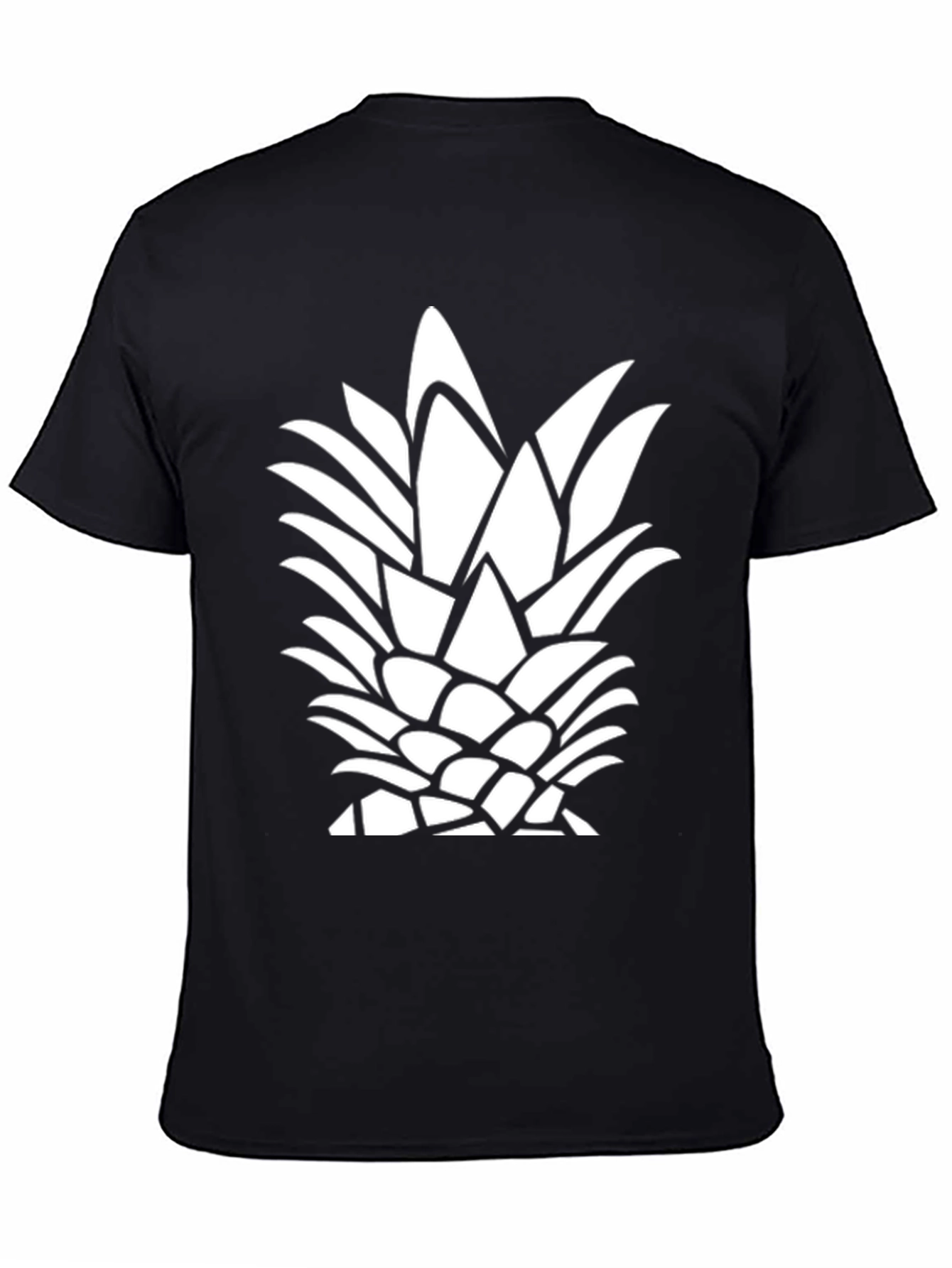 Pineapple Graphic Tee - Black Casual T-Shirt