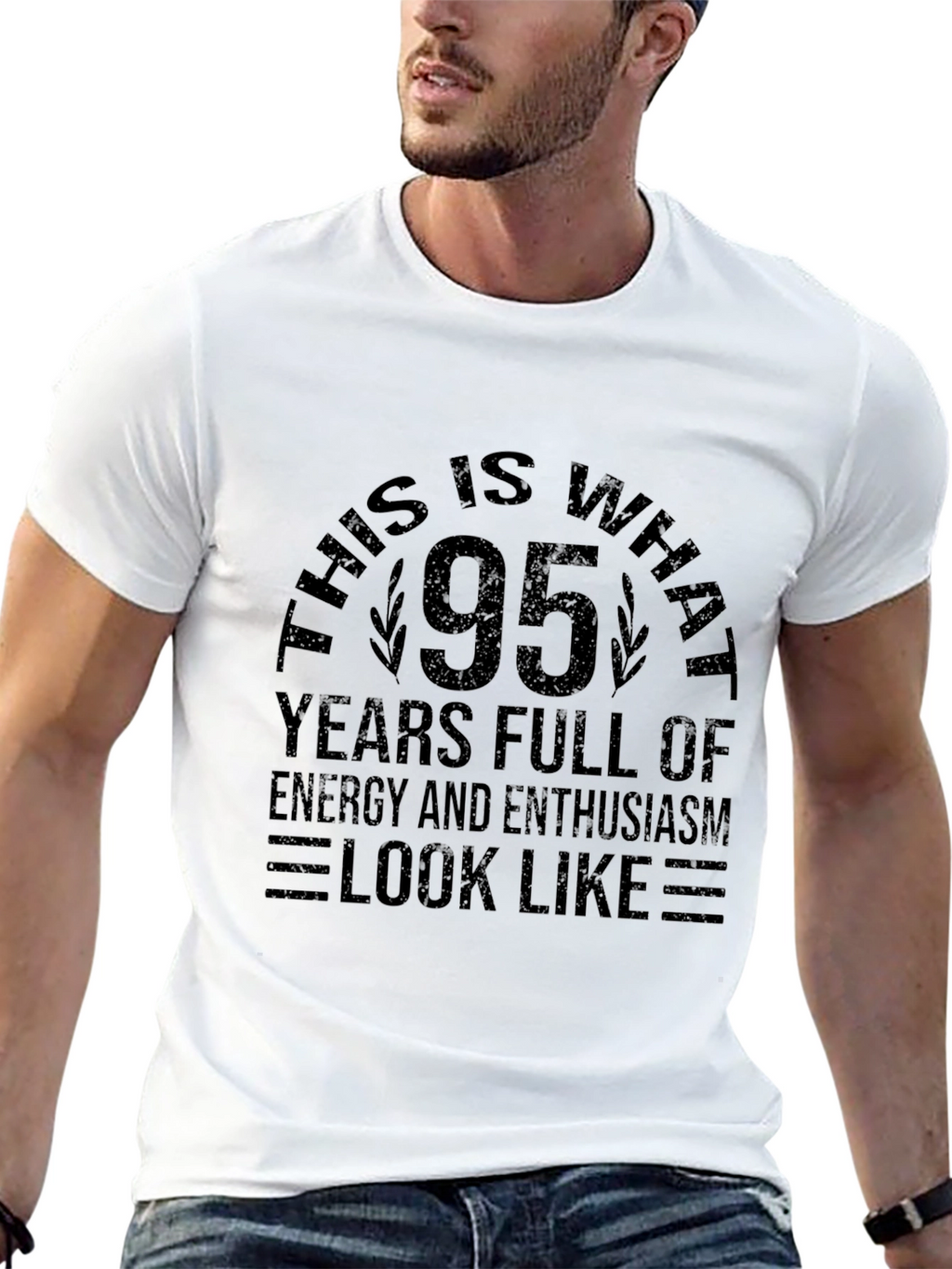 95 Years Full of Energy Black T-Shirt