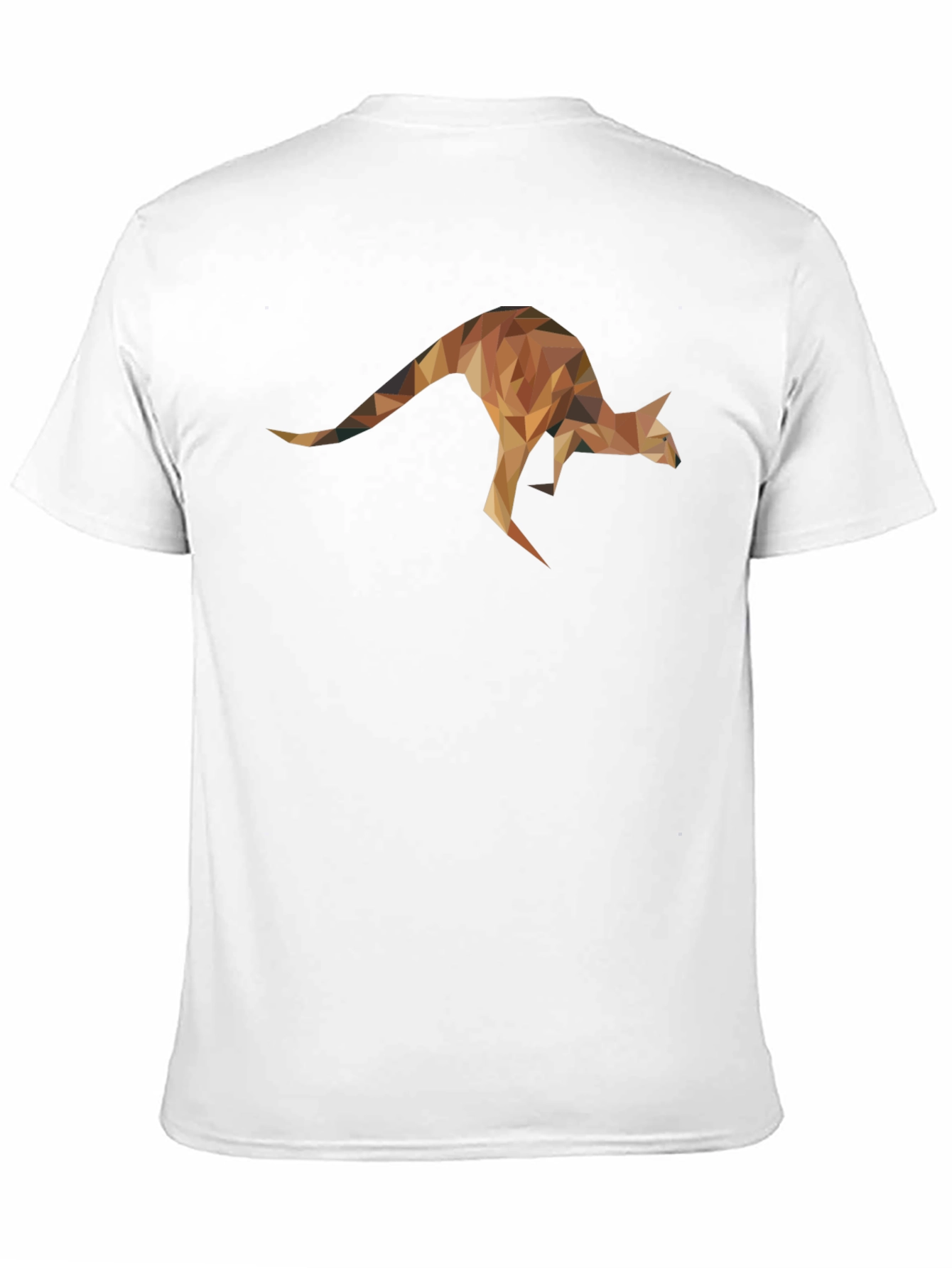 Geometric Kangaroo Graphic Tee - Black Unisex T-Shirt