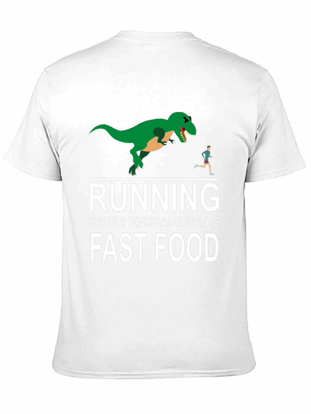 Dinosaur Hates Fast Food Graphic Tee