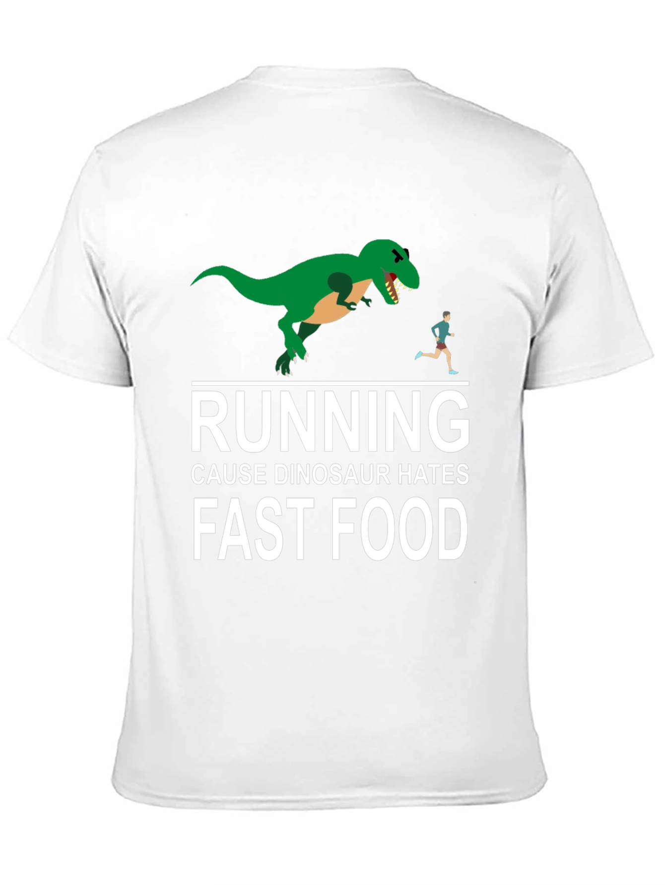 Dinosaur Hates Fast Food Graphic Tee