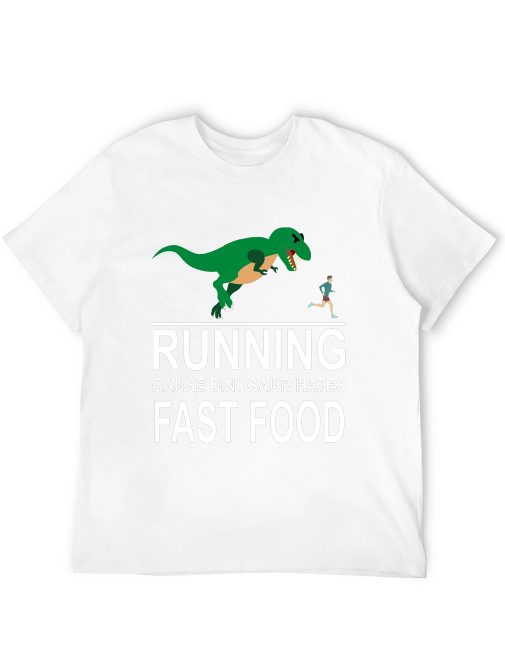 Dinosaur Hates Fast Food Graphic Tee