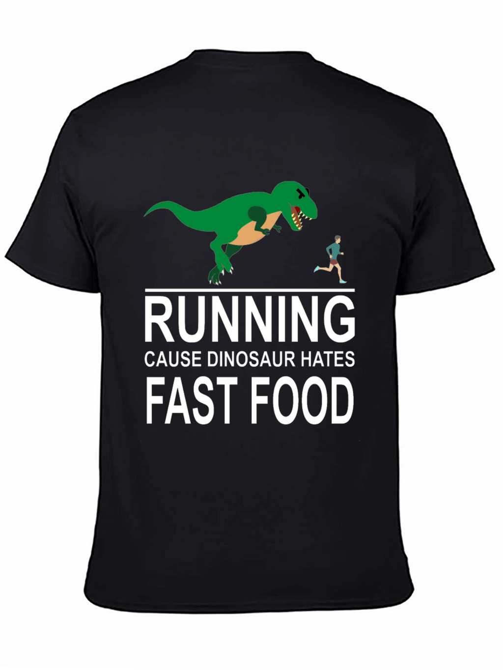 Dinosaur Hates Fast Food Graphic Tee