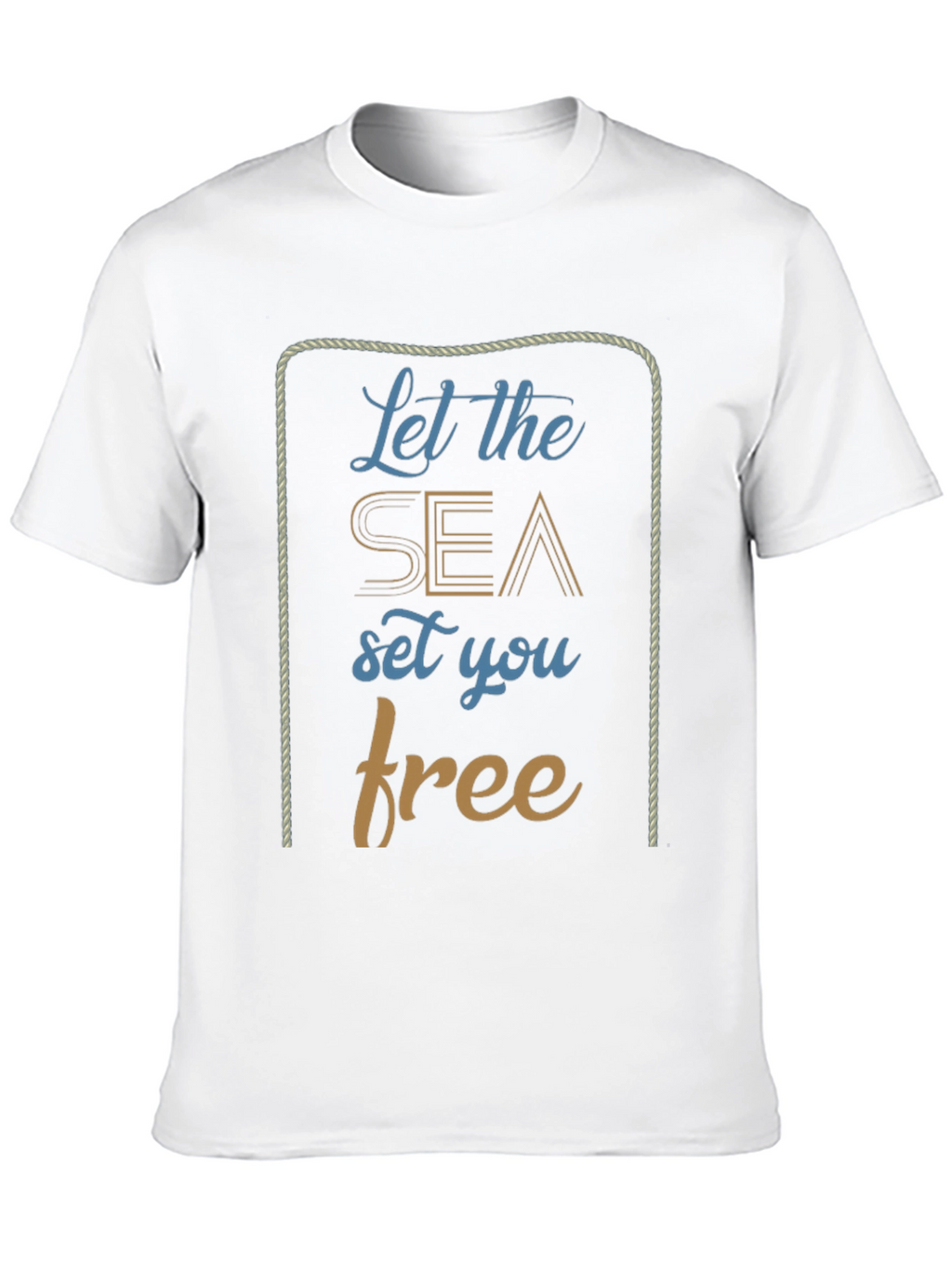 Nautical Let the Sea Set You Free Graphic T-Shirt