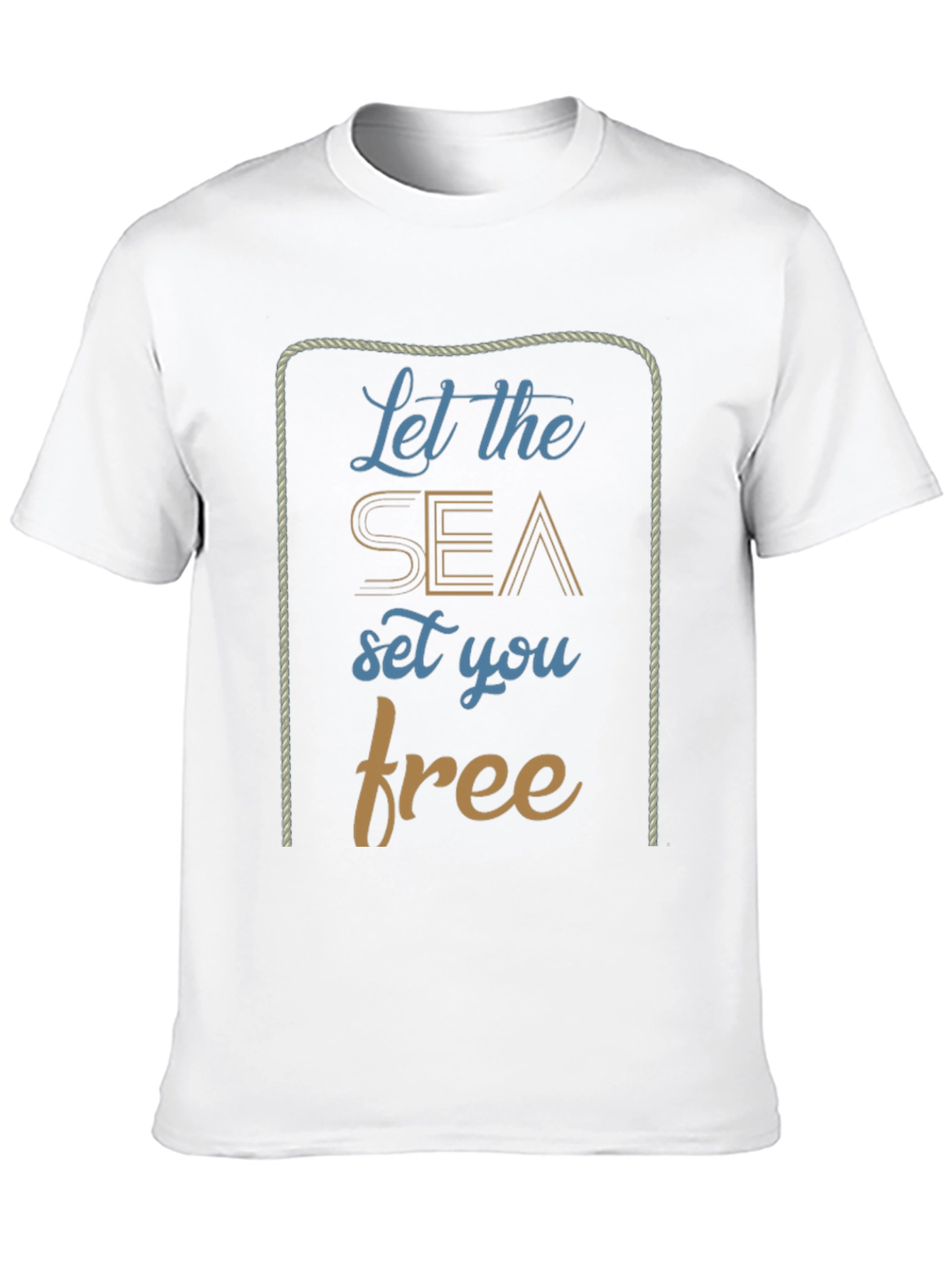Nautical Let the Sea Set You Free Graphic T-Shirt